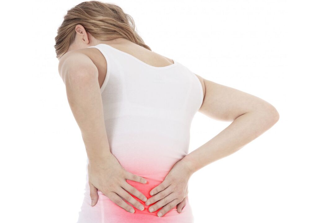 Osteochondrose kann die Lendenwirbelsäule betreffen